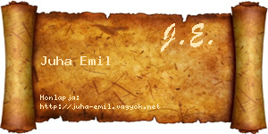 Juha Emil névjegykártya