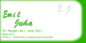 emil juha business card